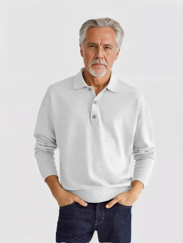 Liam | Langärmliges Polo Pullover