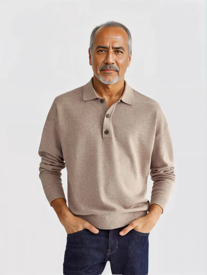 Liam | Langärmliges Polo Pullover