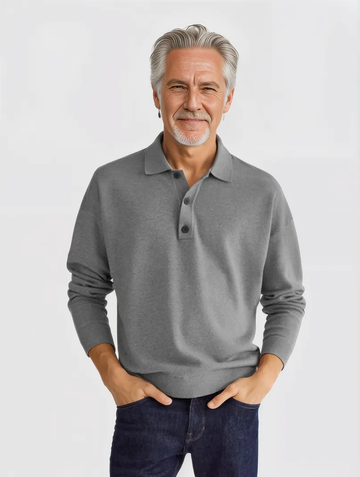 Liam | Langärmliges Polo Pullover